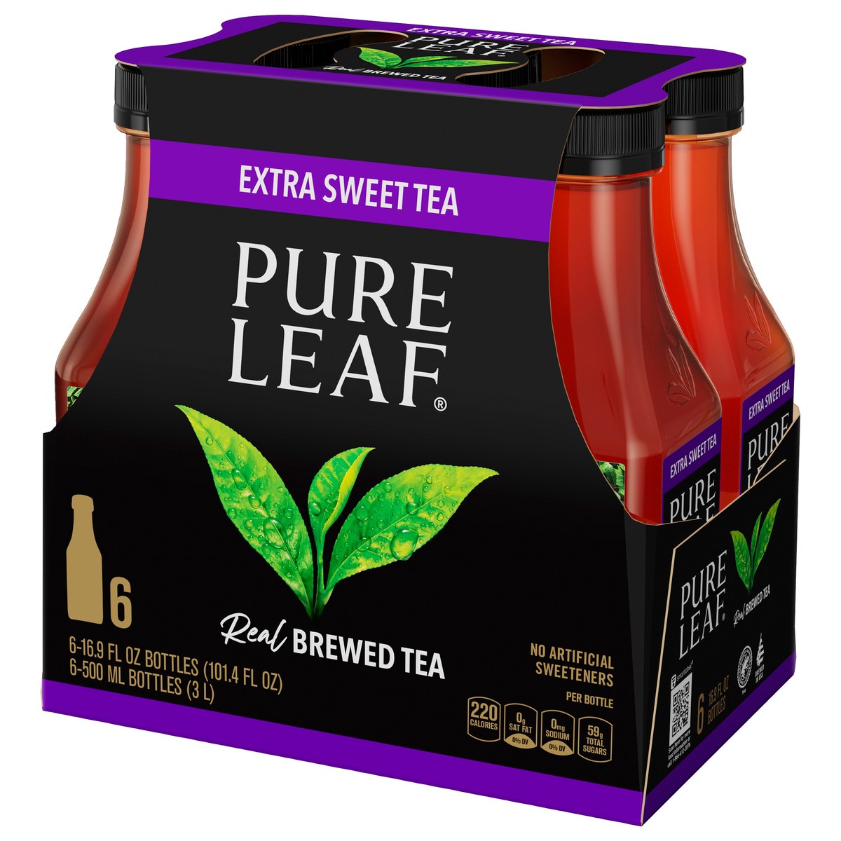 slide 5 of 6, Pure Leaf Real Brewed Tea Extra Sweet Tea 16.9 Fl Oz 6 Count, 6 ct; 16.9 fl oz