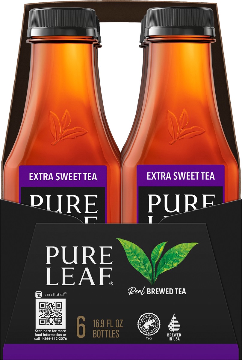 slide 3 of 6, Pure Leaf Real Brewed Tea Extra Sweet Tea 16.9 Fl Oz 6 Count, 6 ct; 16.9 fl oz