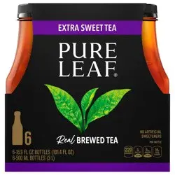 Pure Leaf Real Brewed Tea Extra Sweet Tea 16.9 Fl Oz 6 Count Bottles