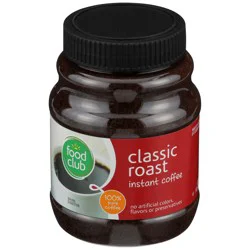 Food Club 100% Pure Classic Roast Instant Coffee