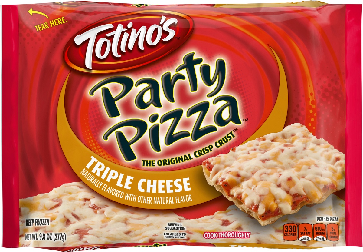 slide 9 of 11, Totino's Triple Cheese Party Pizza, 9.8 oz
