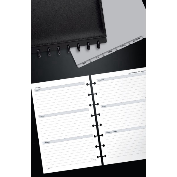 slide 4 of 5, TUL 2026 TUL® Discbound Weekly/Monthly Planner Refill Pages, Junior Size, January To December, 1 ct