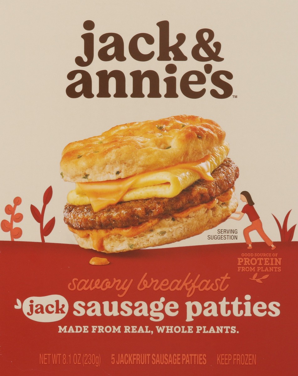 slide 7 of 9, Jack & Annie's Vegan Savory Breakfast Jackfruit Sausage Patties 5 ea, 5 ct