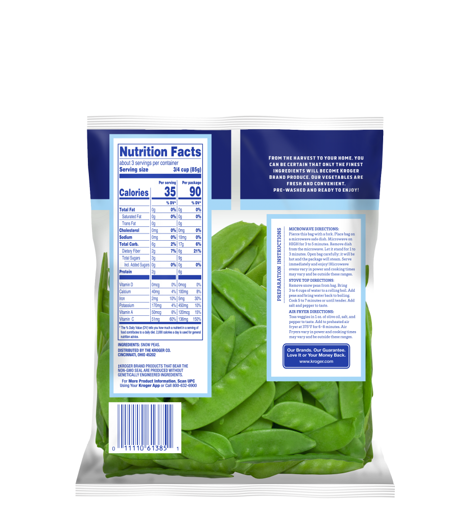 slide 3 of 3, Kroger Snow Peas, 8 oz