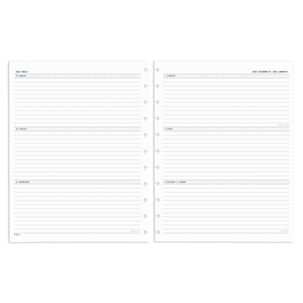 slide 2 of 5, TUL 2026 TUL® Discbound Weekly/Monthly Planner Refill Pages, Letter Size, January To December, 1 ct