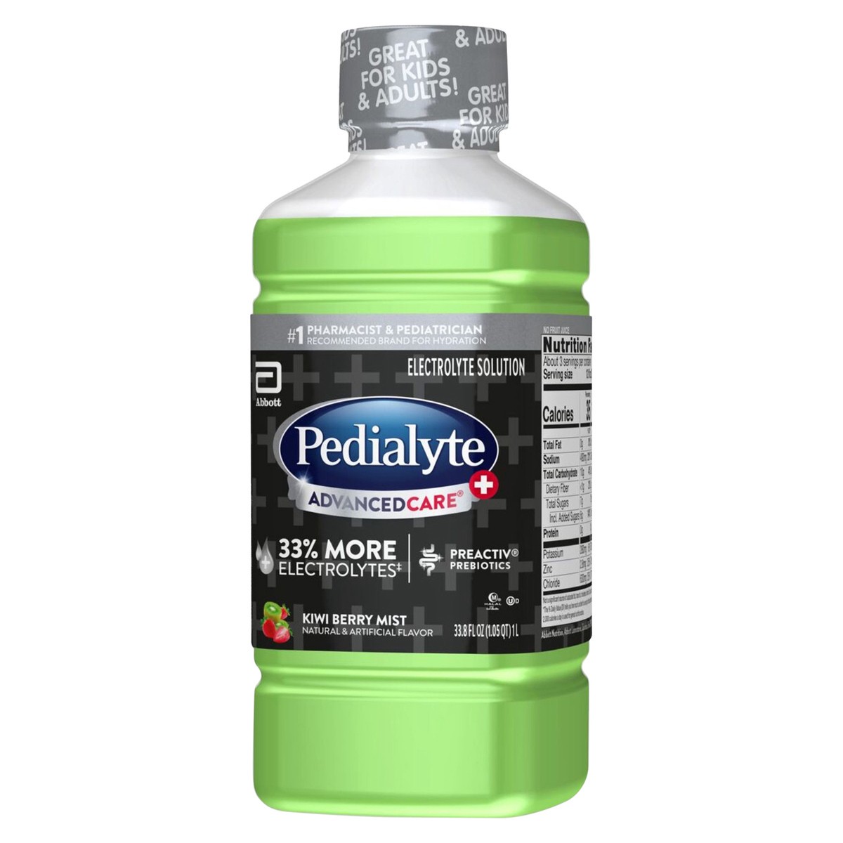 slide 10 of 10, Pedialyte AdvancedCare Plus Kiwi Berry Mist Electrolyte Solution - 33.8 fl oz, 33.8 fl oz