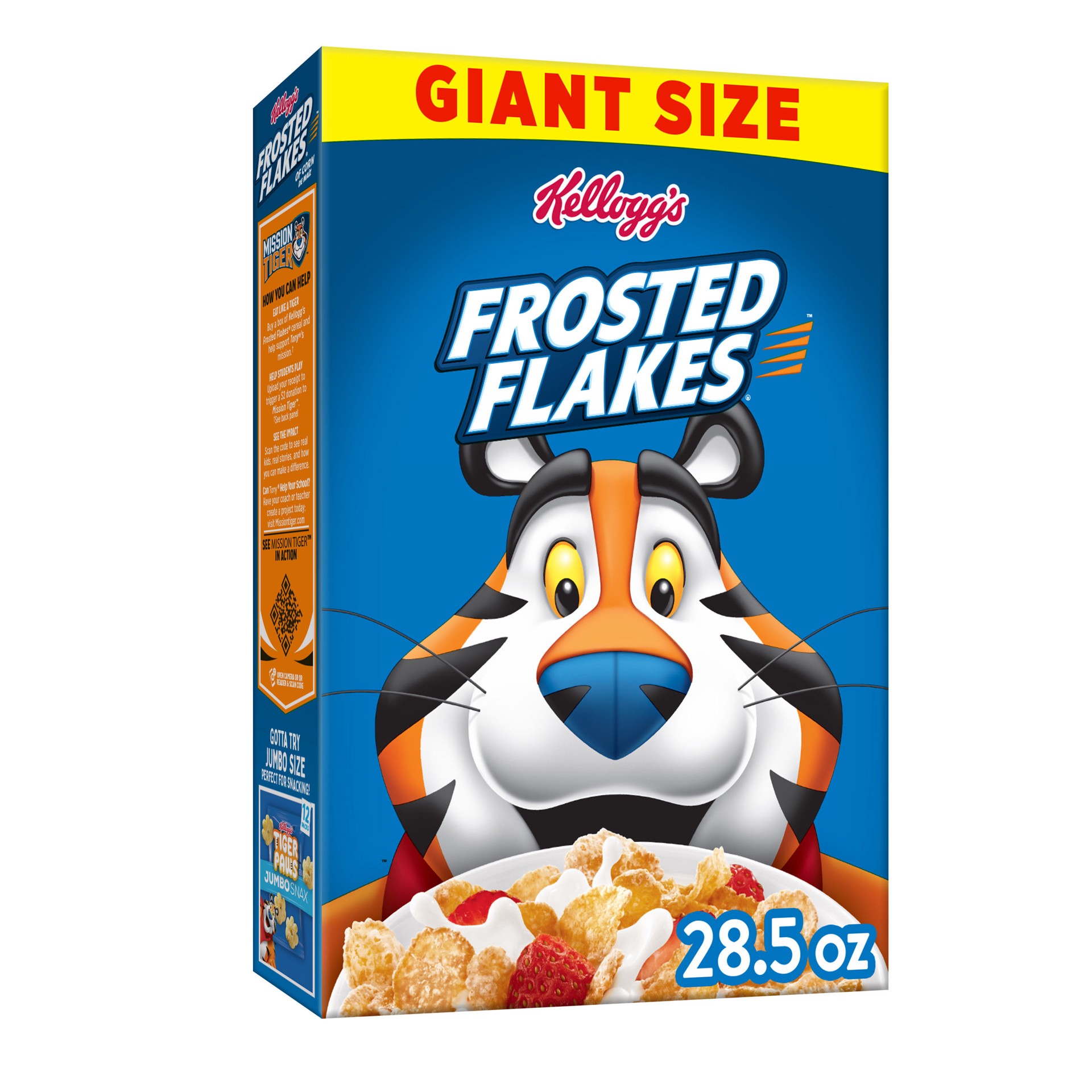 slide 1 of 8, Frosted Flakes Kellogg's Frosted Flakes Breakfast Cereal Original, Kids Cereal, 28.5 oz, 28.5 oz