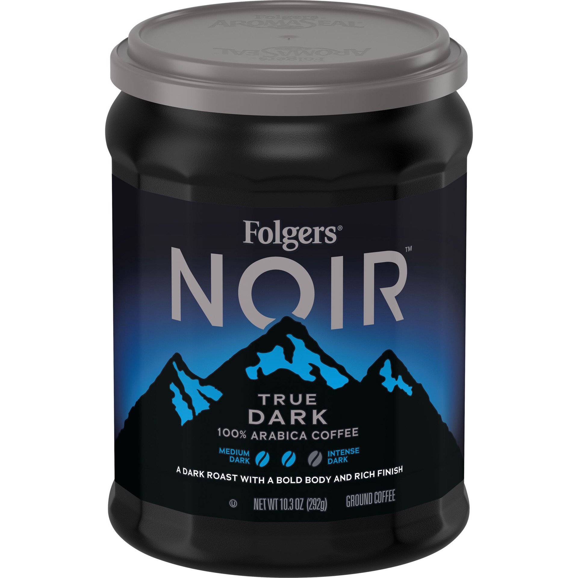 slide 1 of 4, Folgers Folger's Noir Ground True Dark, 10.3 oz