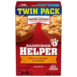 Hamburger Helper, Four Cheese Lasagna Twin Pack, 11.4 oz box