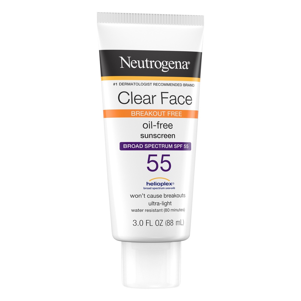 slide 6 of 7, Neutrogena Clear Face Liquid Lotion Sunscreen for Acne-Prone Skin, Broad Spectrum SPF 50 UVA/UVB Protection, Oil-, Fragrance- & Oxybenzone-Free Facial Sunscreen, Non-Comedogenic, 3 fl. oz, 3 fl oz