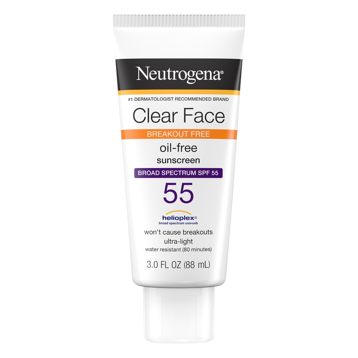 slide 1 of 7, Neutrogena Clear Face Liquid Lotion Sunscreen for Acne-Prone Skin, Broad Spectrum SPF 50 UVA/UVB Protection, Oil-, Fragrance- & Oxybenzone-Free Facial Sunscreen, Non-Comedogenic, 3 fl. oz, 3 fl oz