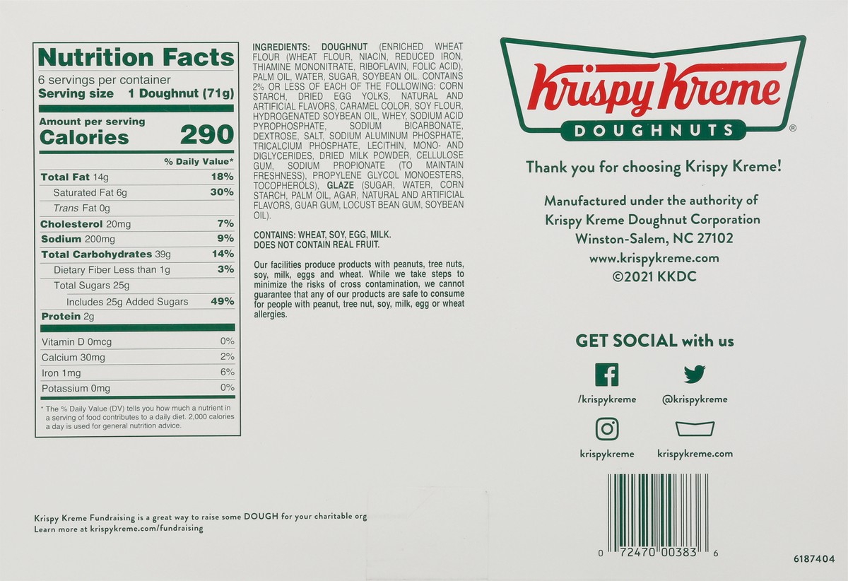 slide 7 of 13, Krispy Kreme Pumpkin Spice Doughnuts 6pk / 12 oz, 14 oz