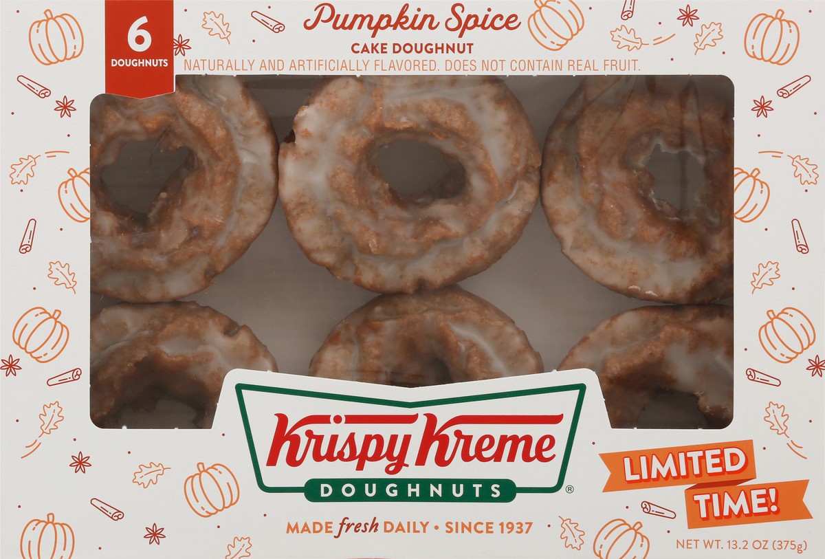 slide 1 of 13, Krispy Kreme Pumpkin Spice Doughnuts 6pk / 12 oz, 14 oz