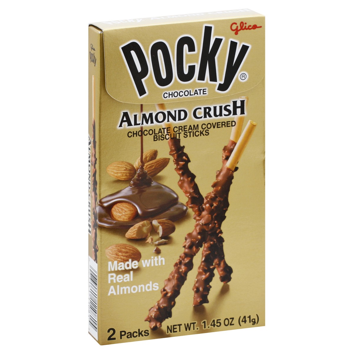 slide 4 of 11, Pocky Chocolate Cream Covered Almond Crush Biscuit Sticks 2 ea, 2 ct