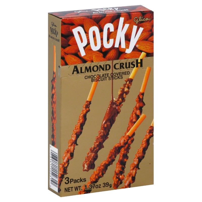 slide 1 of 11, Pocky Chocolate Cream Covered Almond Crush Biscuit Sticks 2 ea, 2 ct