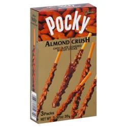 Pocky Chocolate Cream Covered Almond Crush Biscuit Sticks 2 ea
