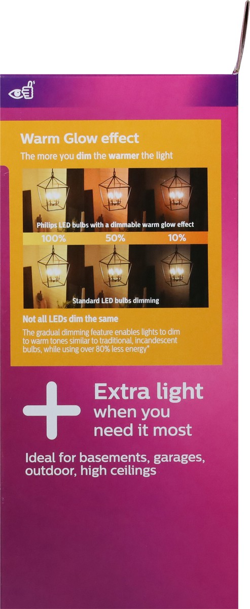 slide 7 of 9, Philips 29-Watt (150-Watt) A21 Extra Light Warm Glow Led Light Bulbs, 1 ct