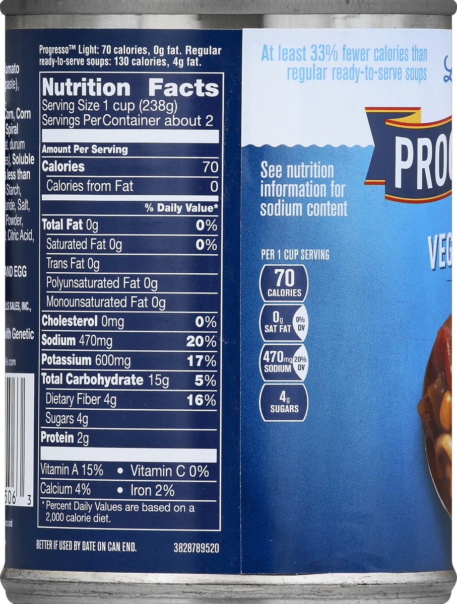 slide 3 of 6, Progresso Light Vegetable Soup, 18.5 oz