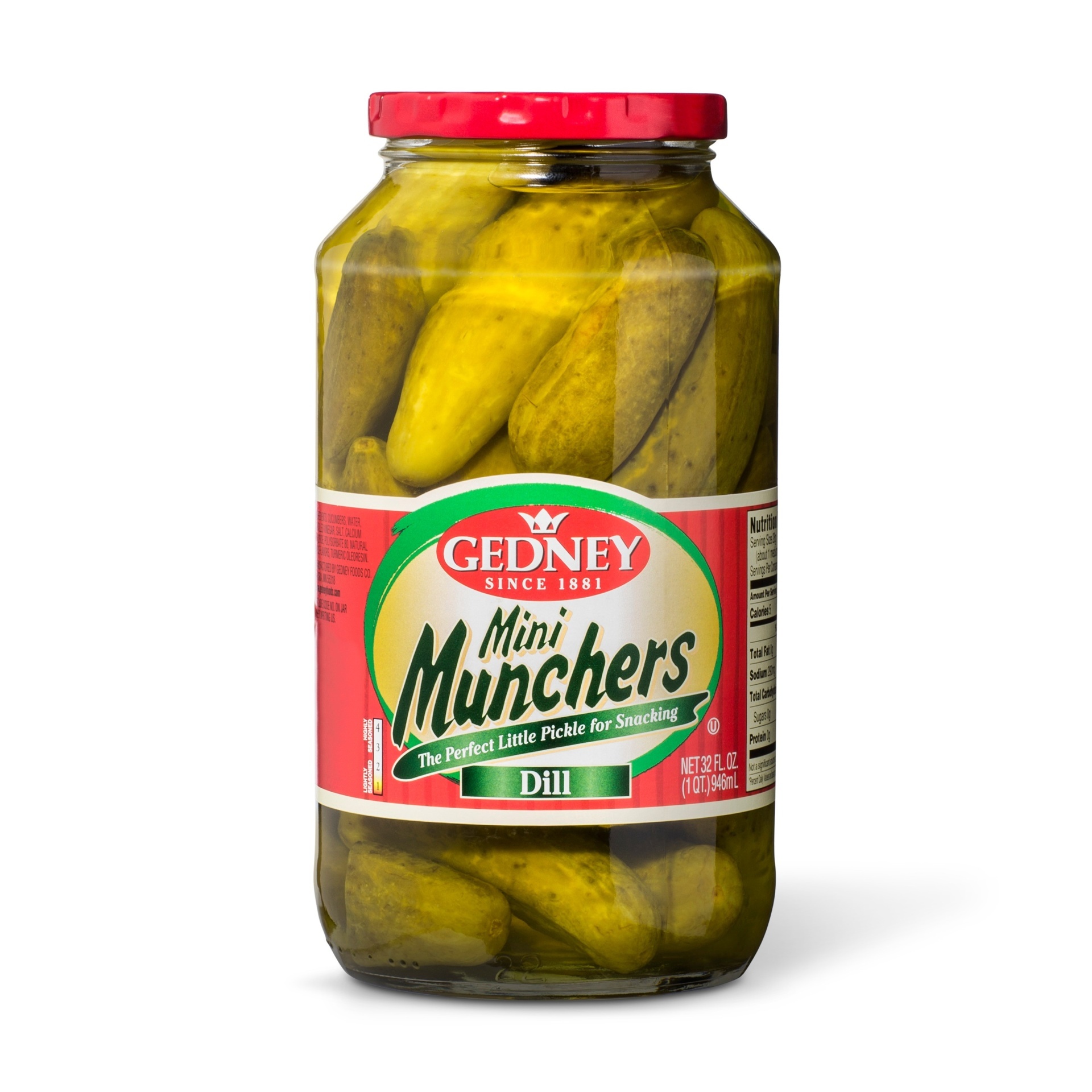 slide 1 of 1, Gedney Mini Munchers Pickles, 32 oz