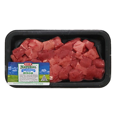 slide 1 of 1, H-E-B Buffalo Stew Meat, per lb