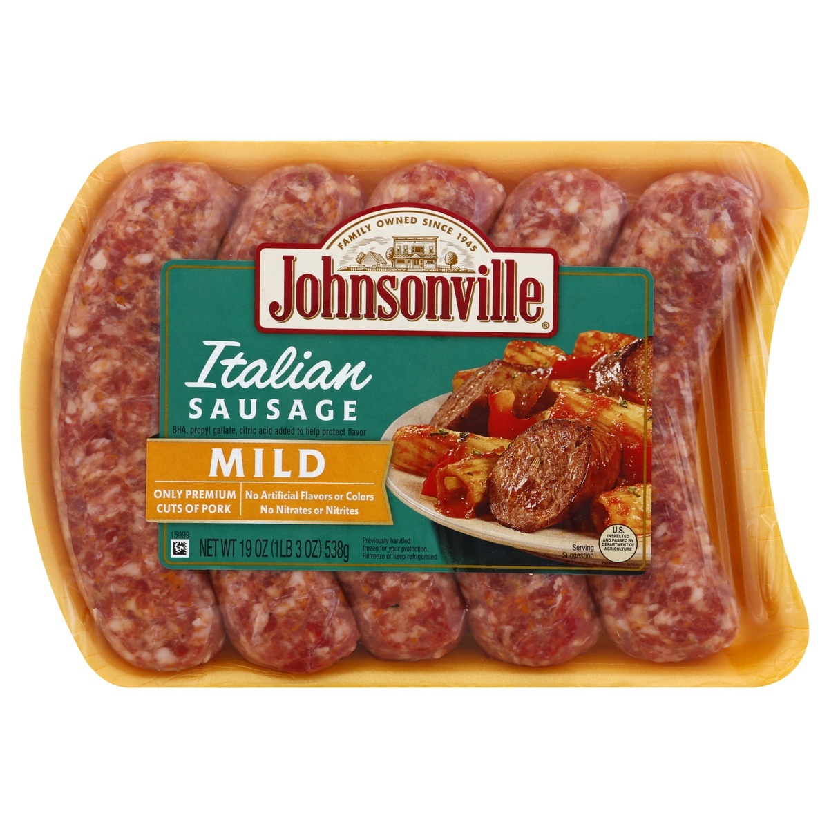 slide 1 of 3, Johnsonville Mild Italian Sausage Links, 19 oz