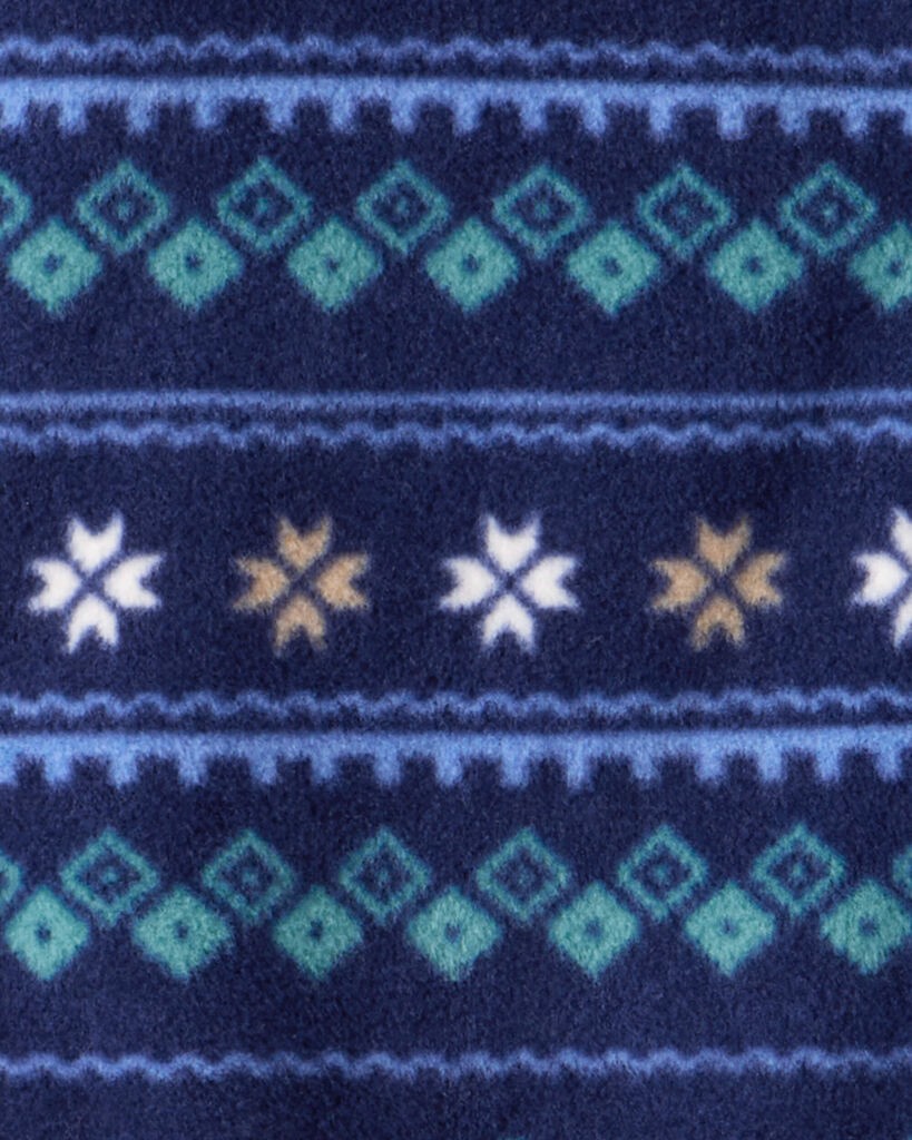 slide 3 of 3, Carter's Carters Baby Boy Fair Isle Fleece Long-Sleeve Loose Fit Sleep & Play Pajamas Multi 6M, 1 ct