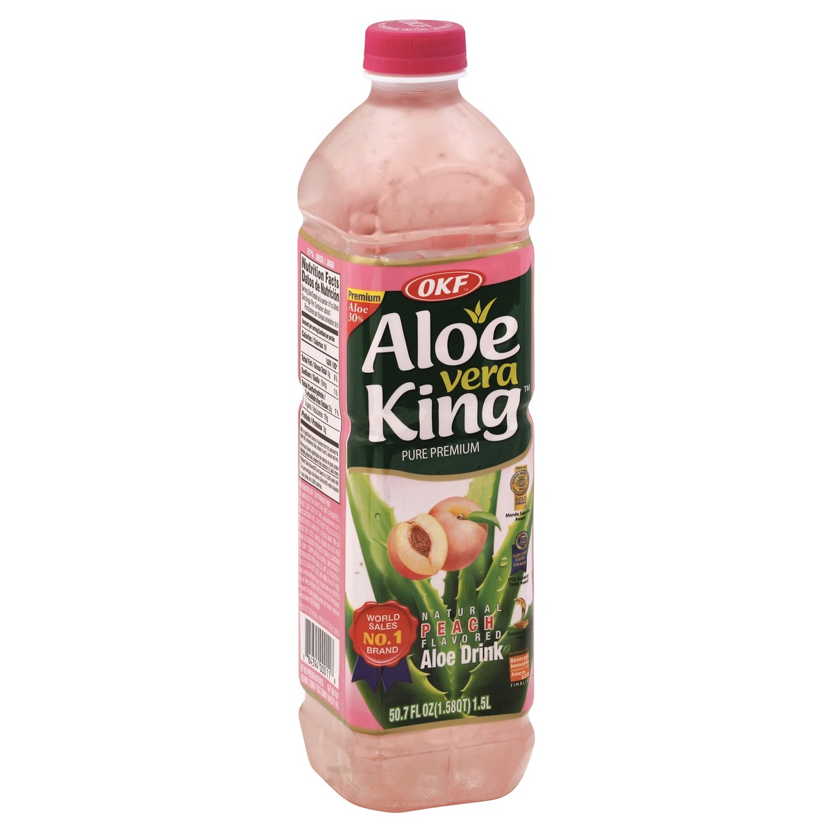 slide 4 of 6, Aloe Vera King Peach Drink, 50.7 fl oz