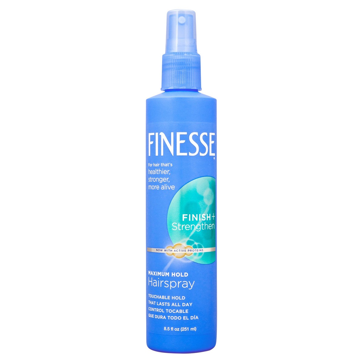 slide 8 of 11, Finesse Max Hold Non Aerosol Hairspray, 8.5 fl oz