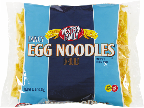 slide 1 of 1, Western Family Fancy Egg Noodles Pasta, 12 oz