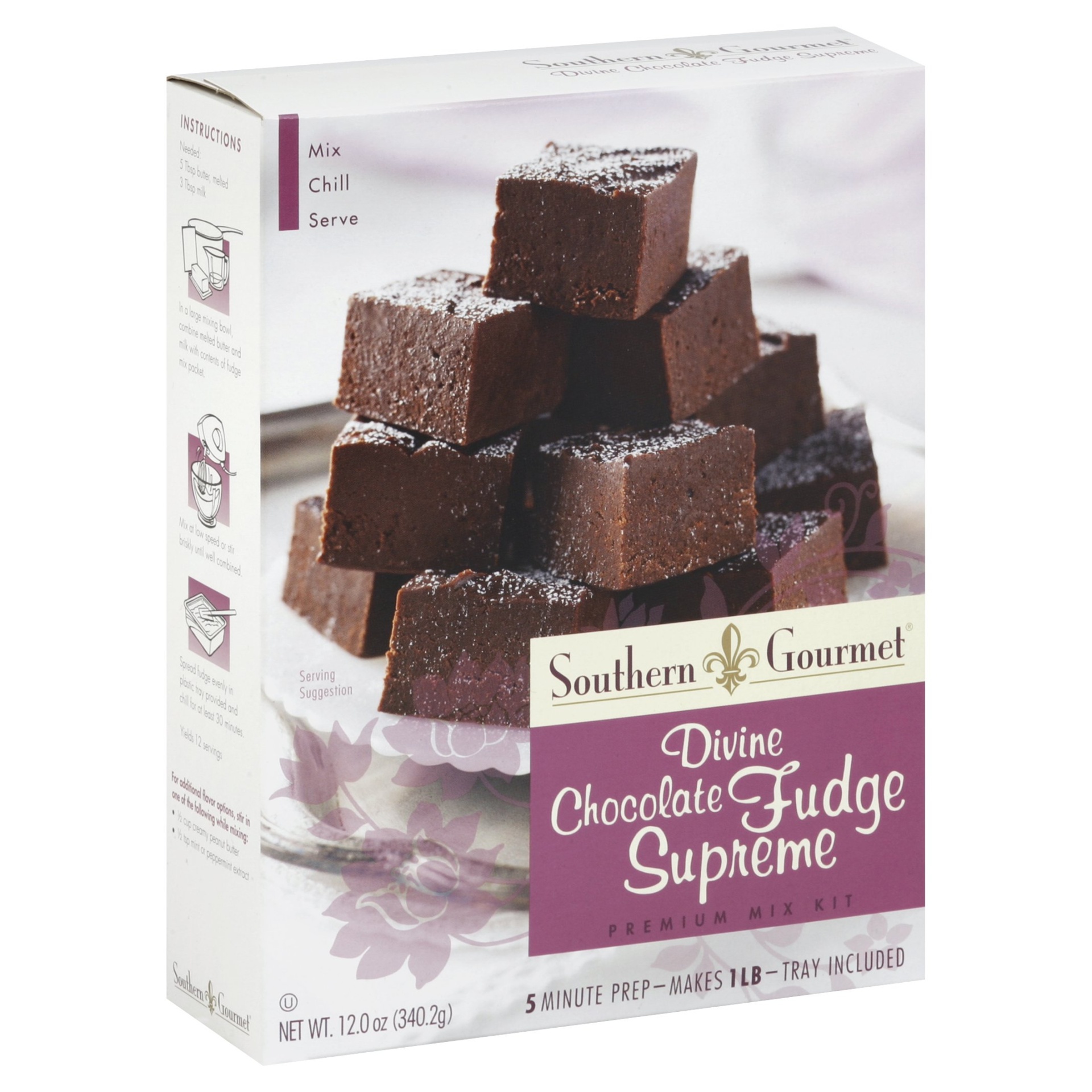 slide 1 of 4, Southern Gourmet Divine Chocolate Fudge Supreme Premium Mix Kit, 12 oz