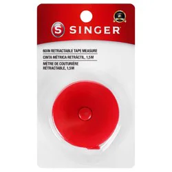 SINGER Retractable 60" Tape Measure, Red