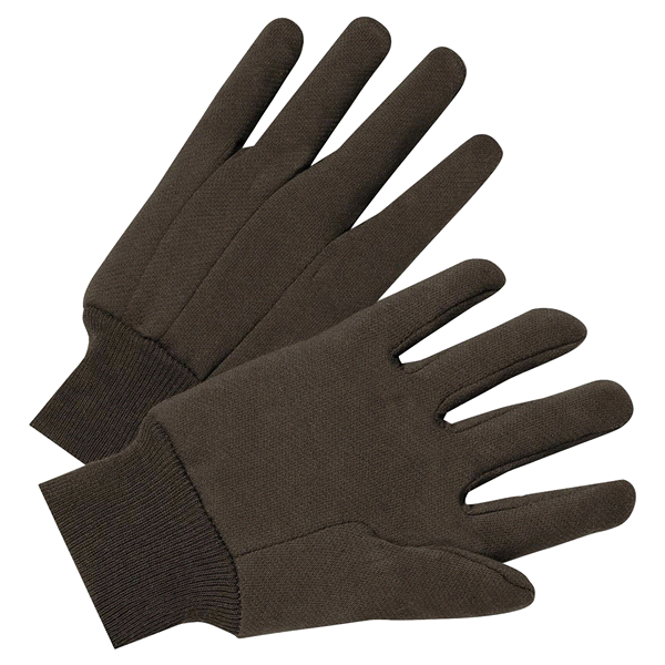 slide 1 of 1, West Chester Brown Jersey Gloves 12 pairs, 1 ct