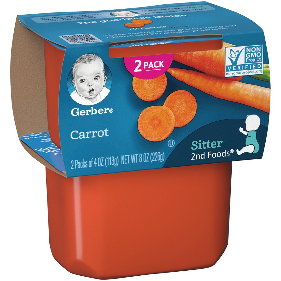 slide 2 of 17, Gerber 2nd Foods Natural for Baby Butternut Squash Baby Food, 4 oz. Tubs, 2 Count, 2 ct