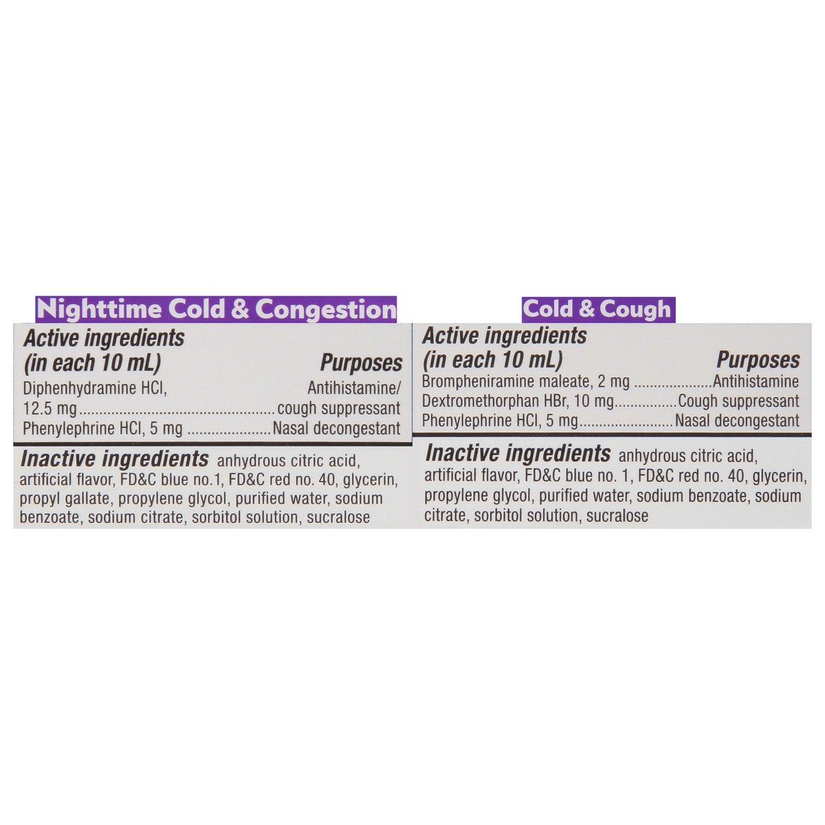 slide 8 of 10, Children's Dimetapp Day & Night, Cold & Cough, Nighttime Cold & Congestion Medicine, Grape Flavor, 4 fl oz
