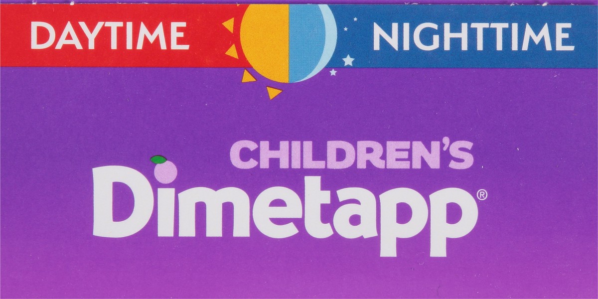 slide 3 of 10, Children's Dimetapp Day & Night, Cold & Cough, Nighttime Cold & Congestion Medicine, Grape Flavor, 4 fl oz