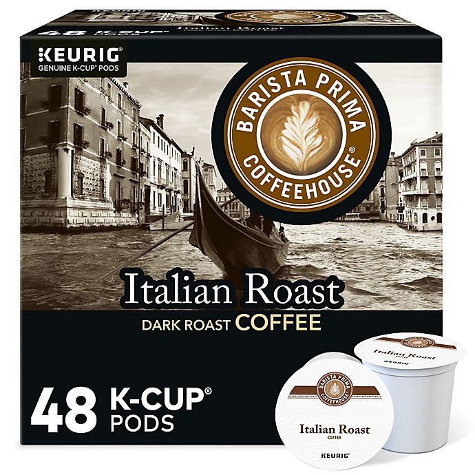 slide 1 of 13, Barista Prima Coffeehouse Italian Roast Coffee Value Pack Keurig K-Cup Pods, 48 ct