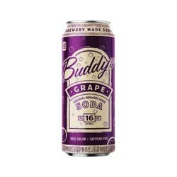 Buddy's Soda Grape Soda Can, 16 fl oz