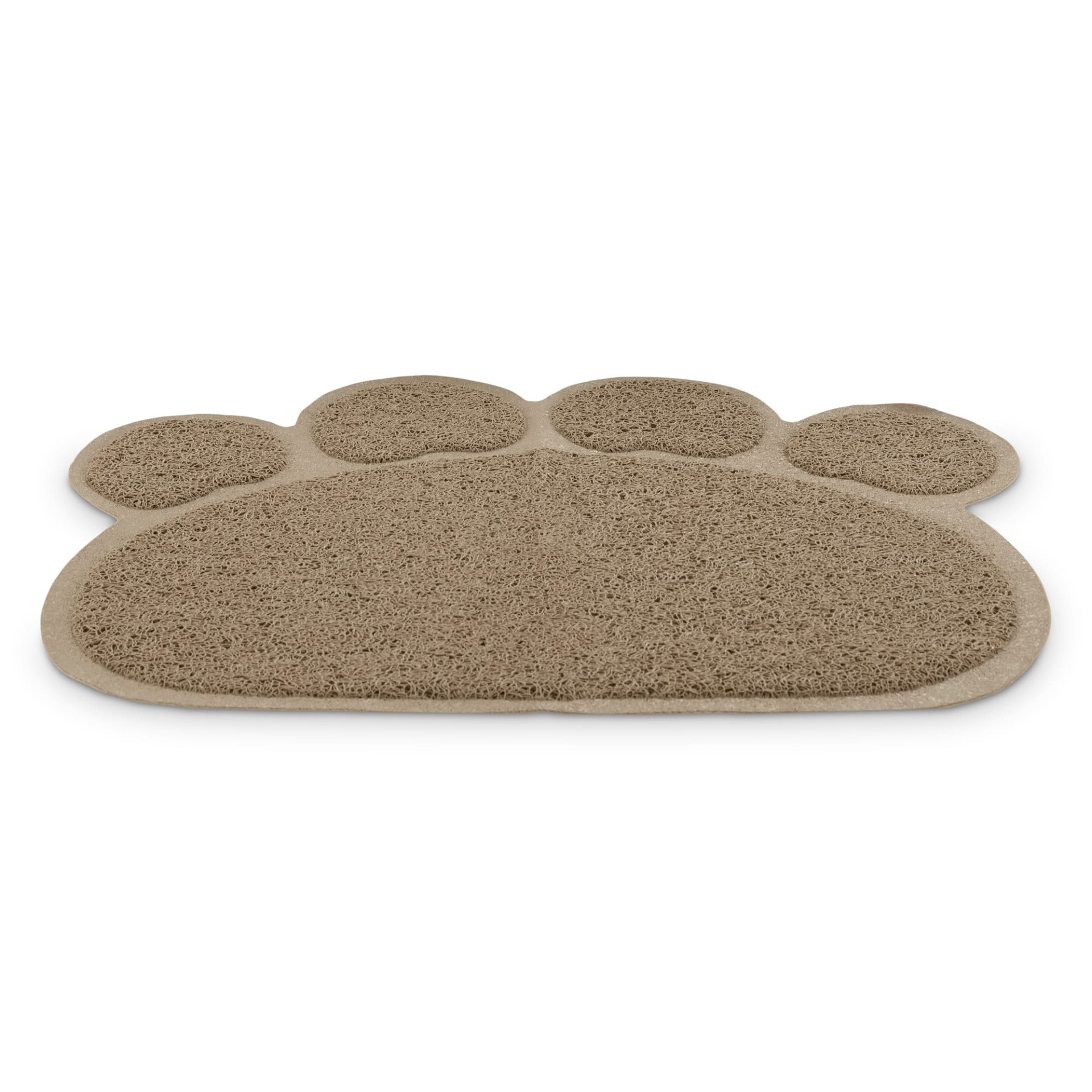 slide 1 of 1, So Phresh Tan Paw-Shaped Cat Litter Trapper Mat, 1 ct