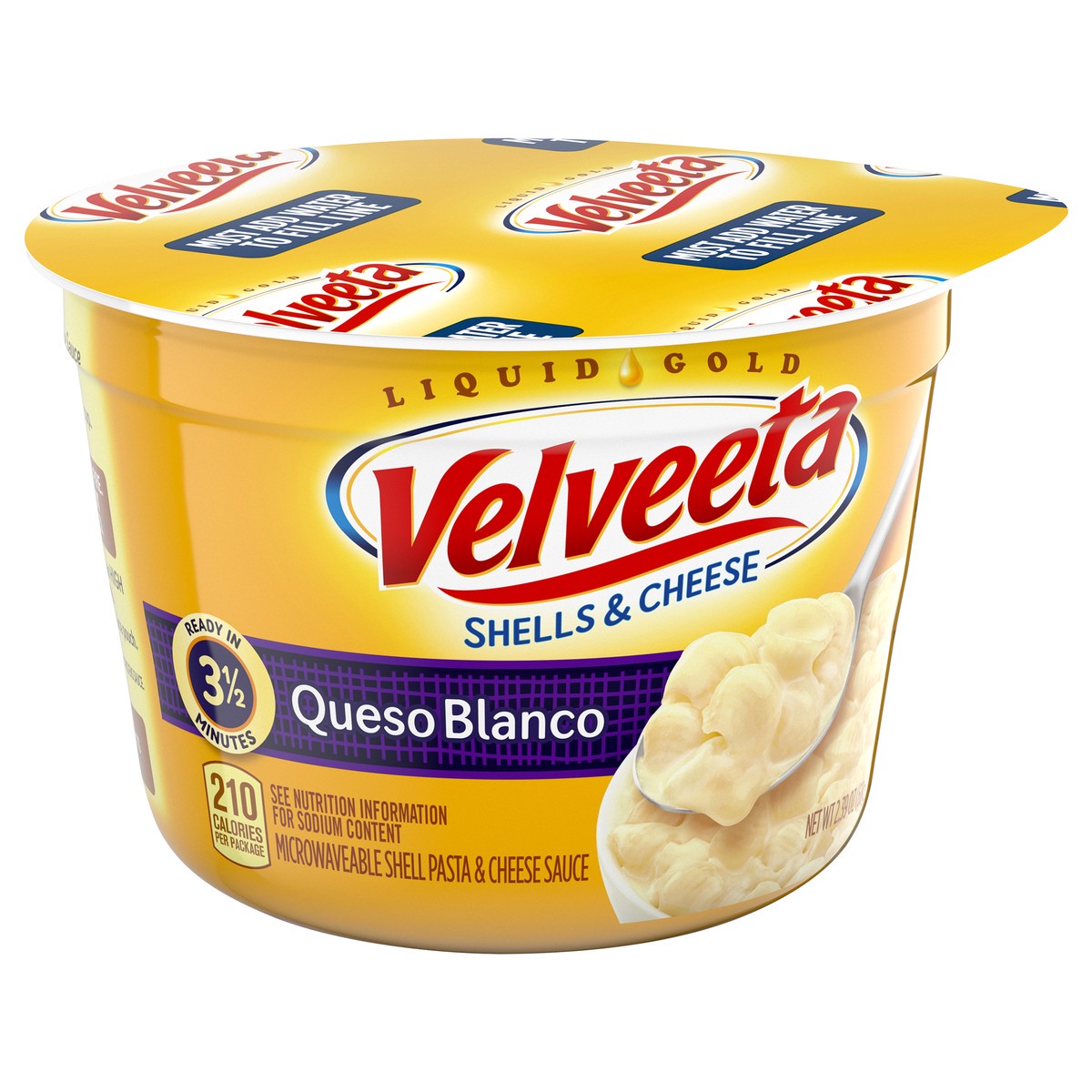 slide 5 of 9, Velveeta Shells & Cheese Queso Blanco Microwavable Shell Pasta & Cheese Sauce, 2.39 oz Cup, 2.39 oz