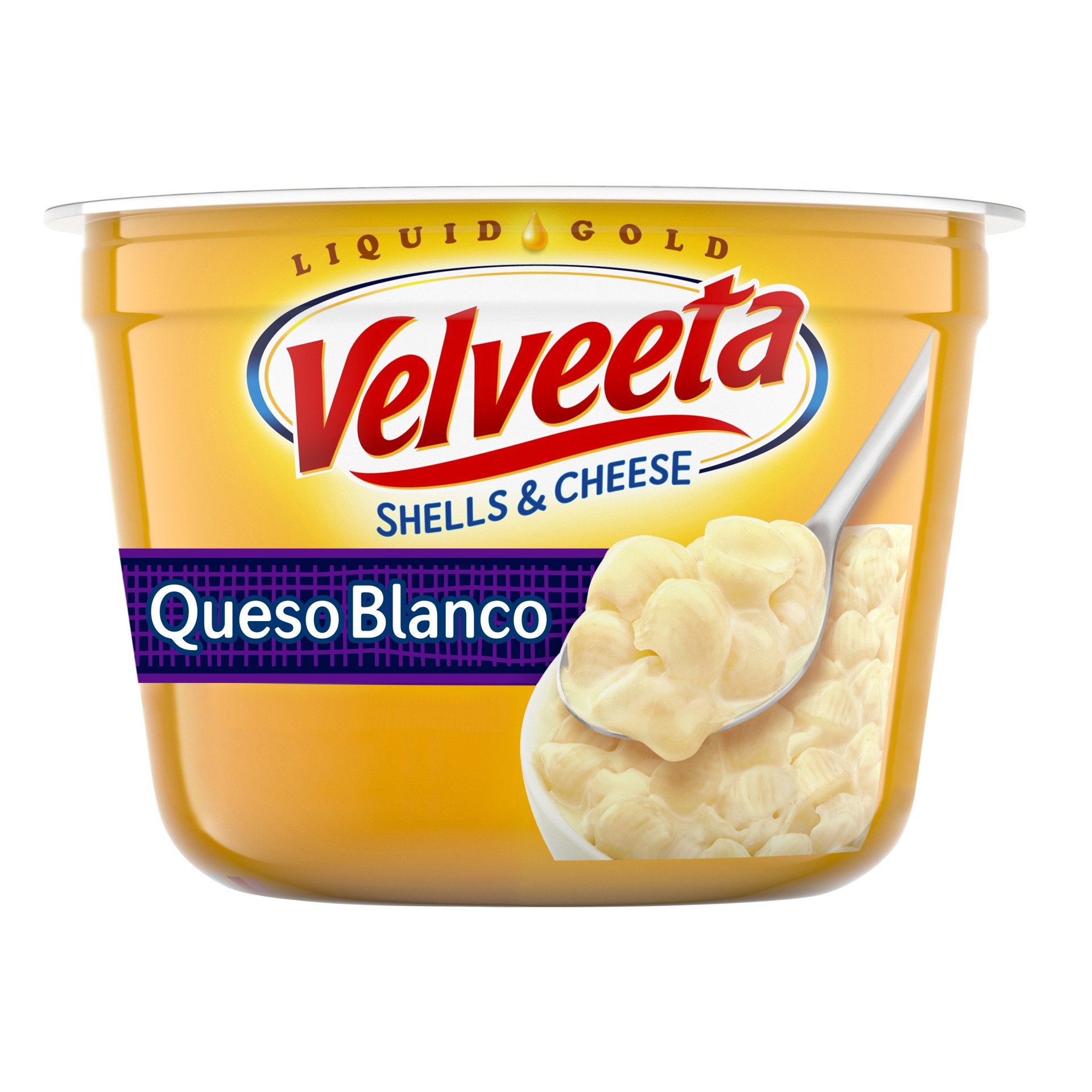 slide 1 of 9, Velveeta Shells & Cheese Queso Blanco Microwavable Shell Pasta & Cheese Sauce, 2.39 oz Cup, 2.39 oz