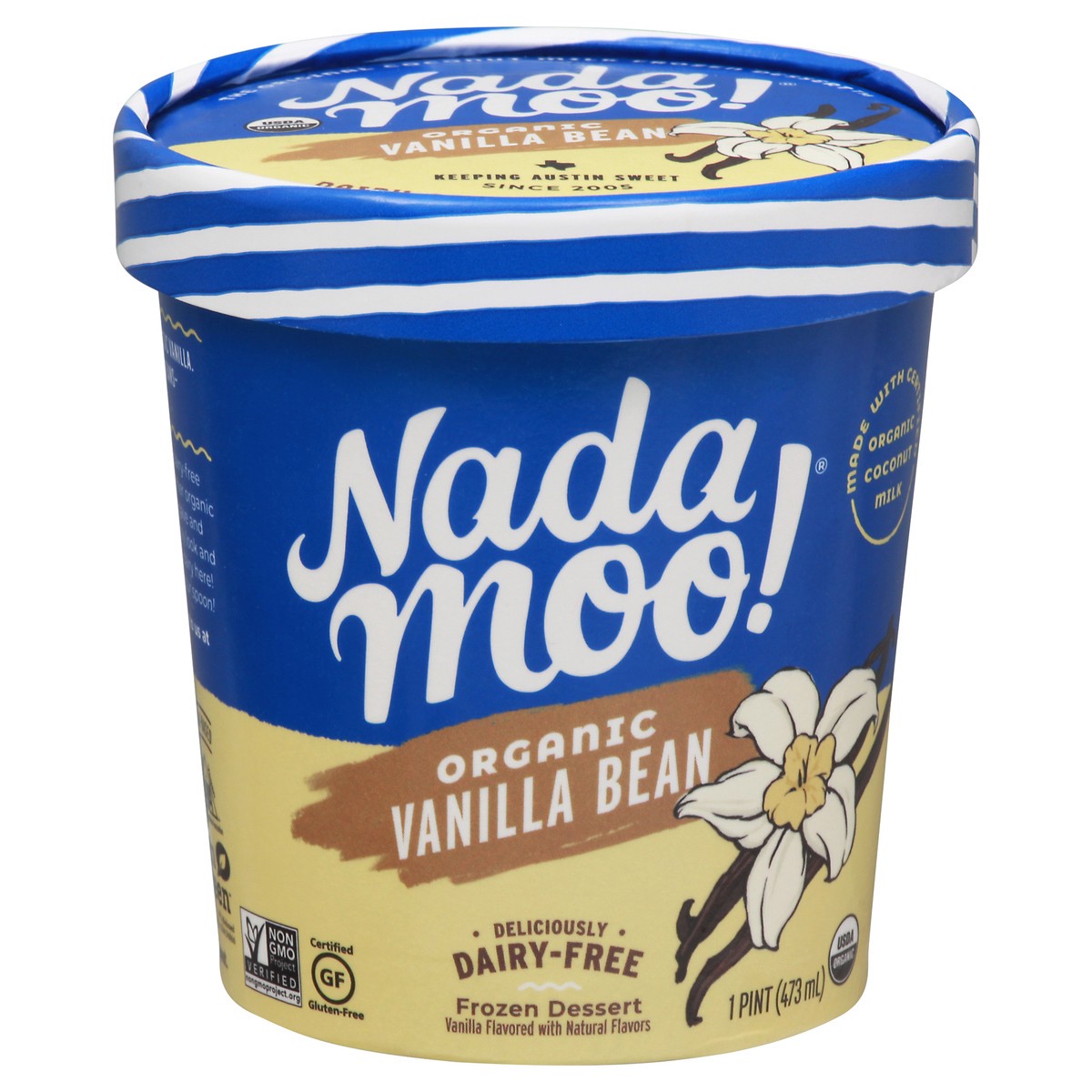 slide 12 of 14, NadaMoo Organic Vanilla Bean Frozen Dessert 1 pt, 1 pint