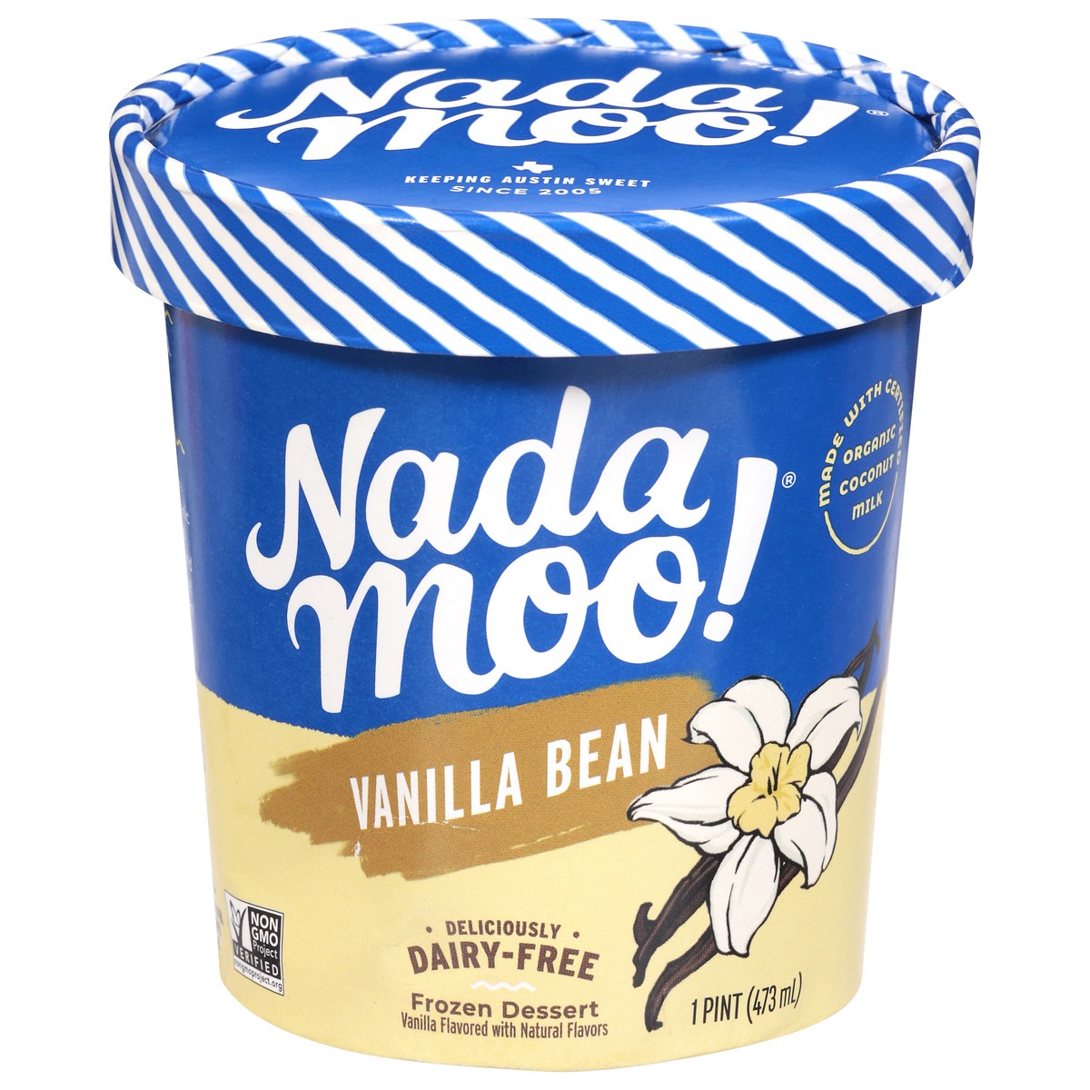 slide 1 of 14, NadaMoo Dairy-Free Vanilla Bean Frozen Dessert 1 pt, 1 pint