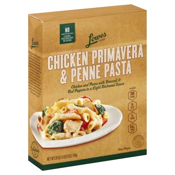 slide 1 of 1, Lowes Foods Chicken Primavera Penne Pasta, 28 oz