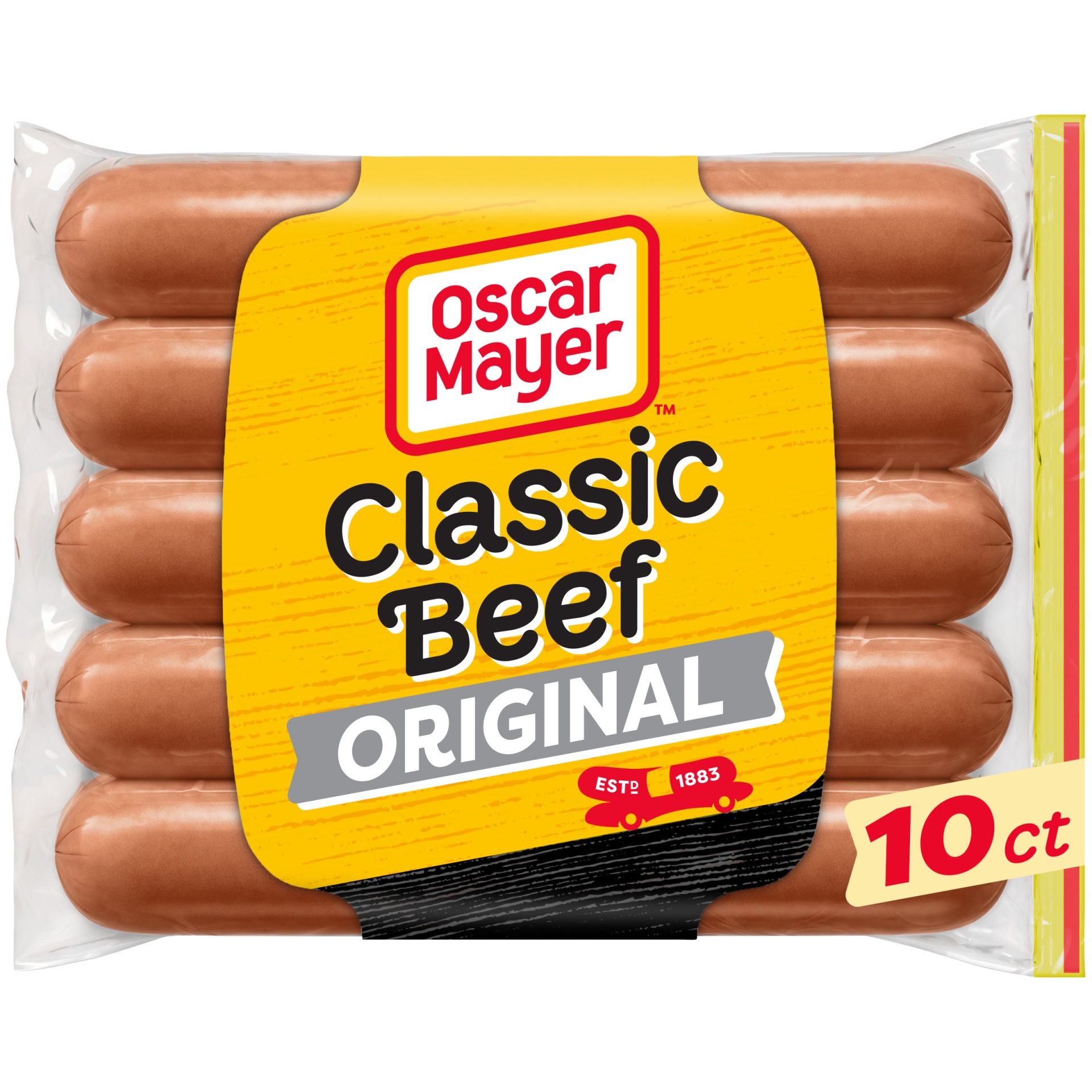 slide 1 of 7, Oscar Mayer Classic Beef Uncured Franks Hot Dogs Pack, 5 ct; 15 oz