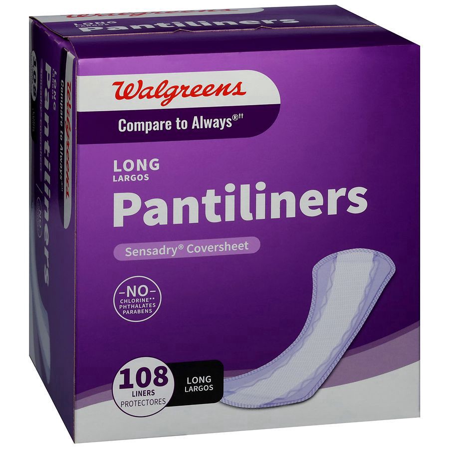 slide 2 of 4, Walgreens Long Pantiliners, 108 ct