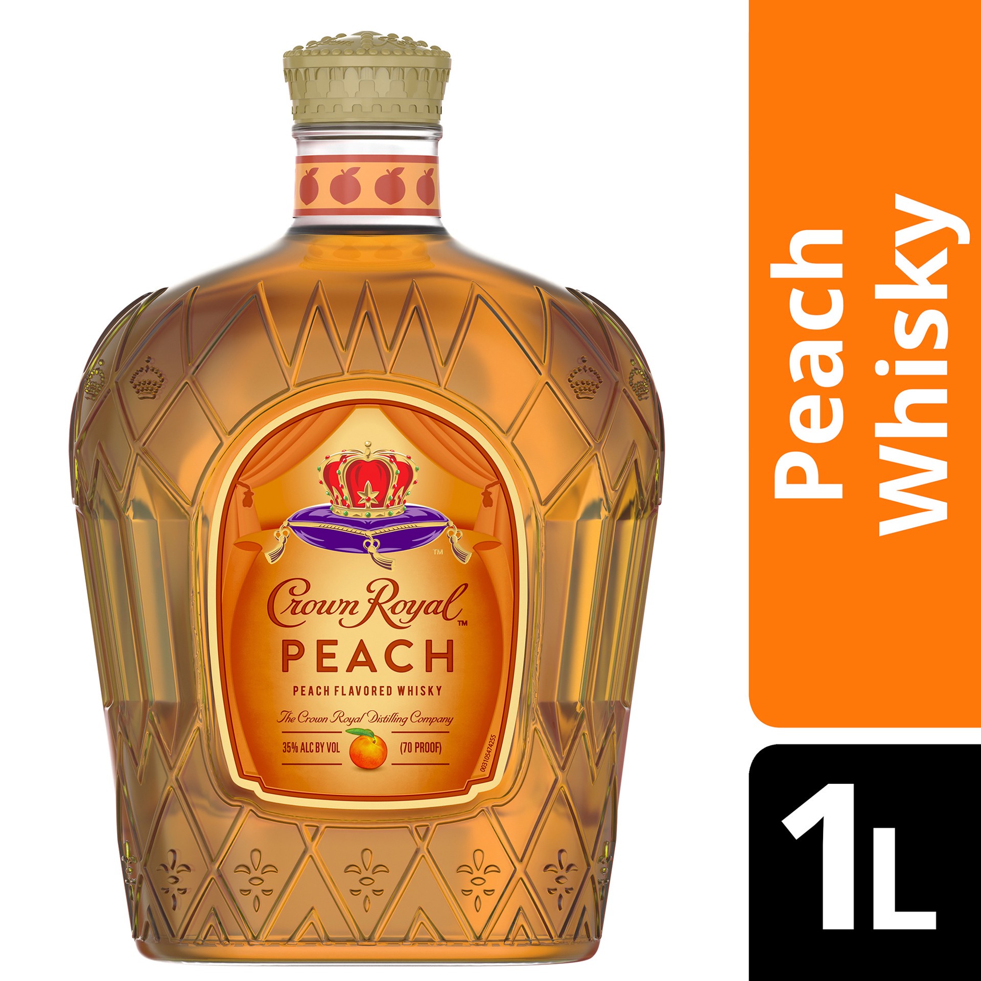 slide 5 of 5, Crown Royal Peach Flavored Whisky, 1 L, 1 liter