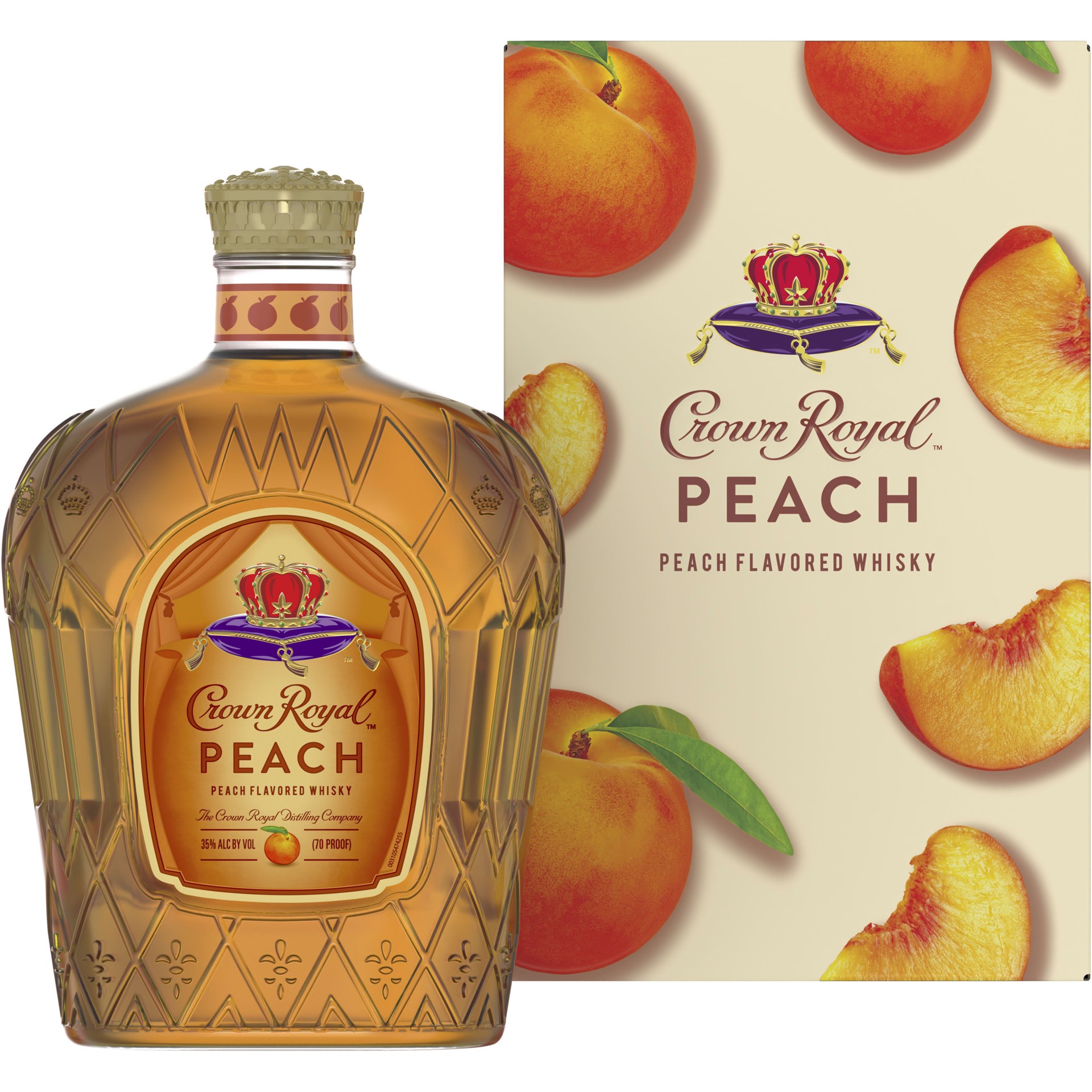 slide 4 of 5, Crown Royal Peach Flavored Whisky, 1 L, 1 liter