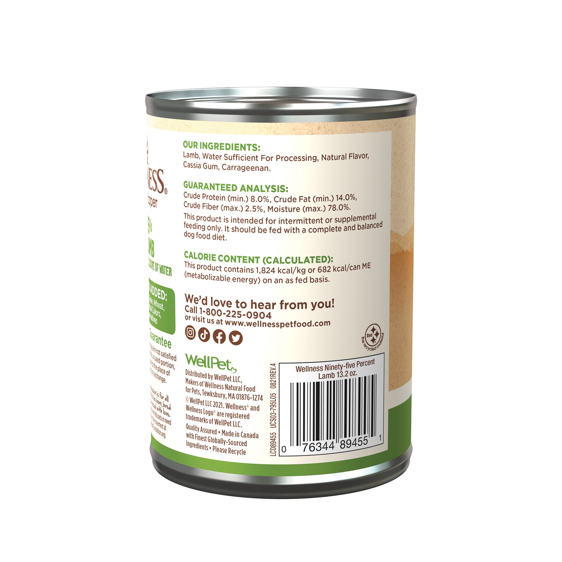 slide 2 of 4, Wellness 95% Lamb Dog Food, 1 ct