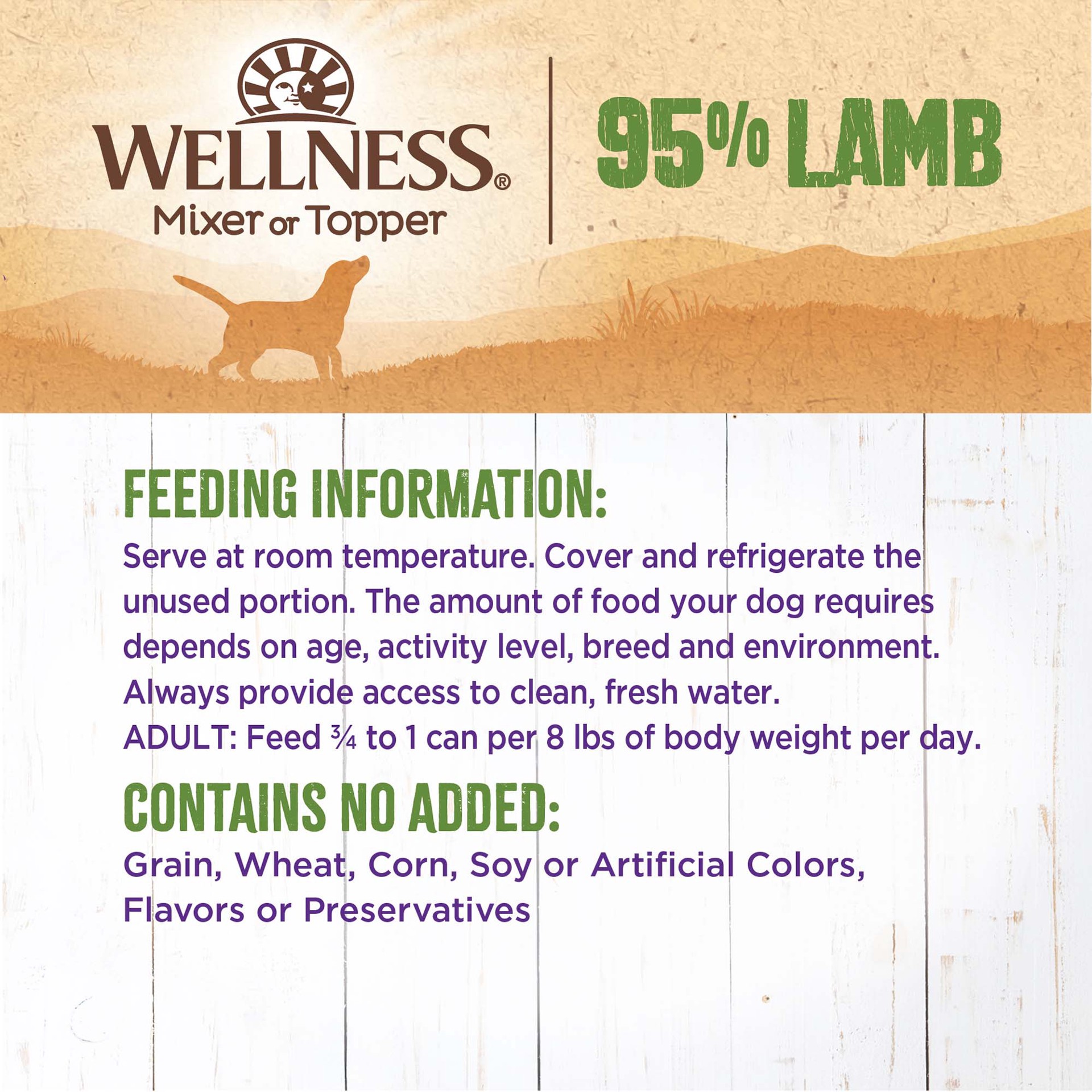 slide 3 of 4, Wellness 95% Lamb Dog Food, 1 ct