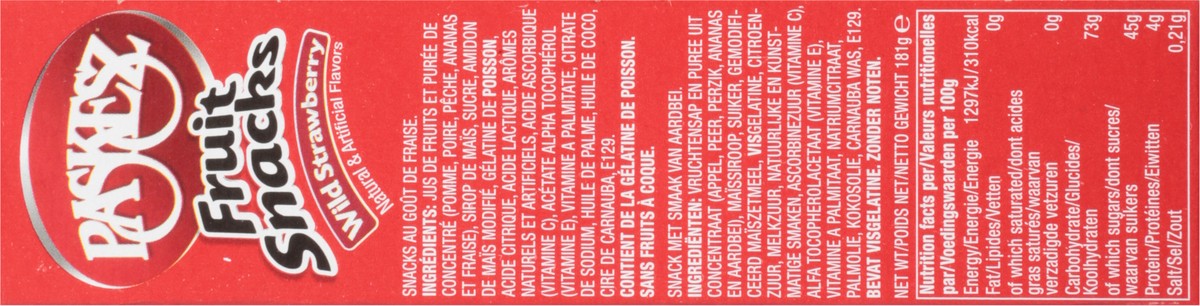 slide 4 of 13, Paskesz Wild Strawberry Fruit Snack- 6.4 oz, 6.4 oz